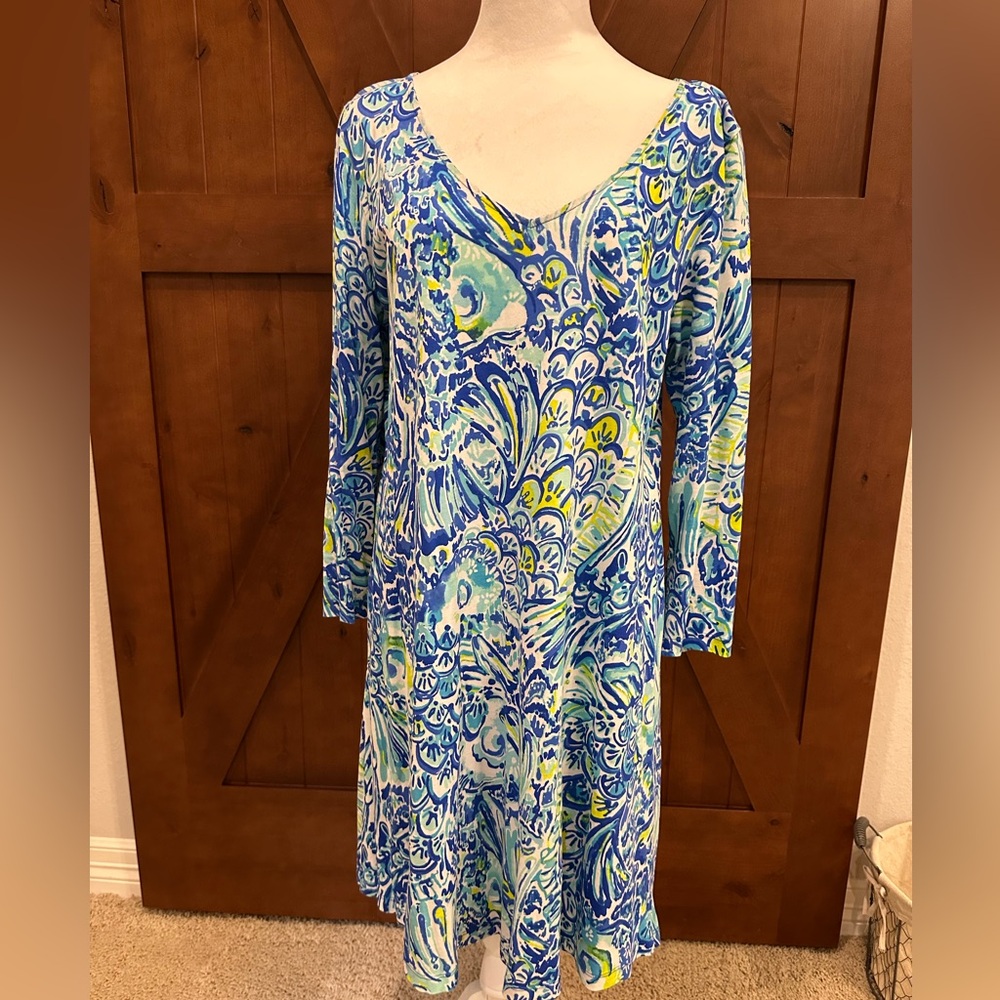 EUC Lilly Pulitzer Erin Dress in Blue Crush